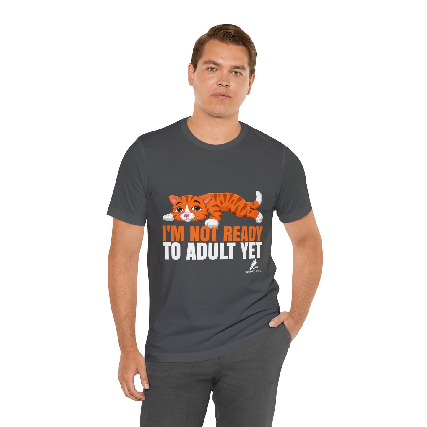 'Not Ready to Adult Yet Cat' Unisex Jersey Short Sleeve Tee