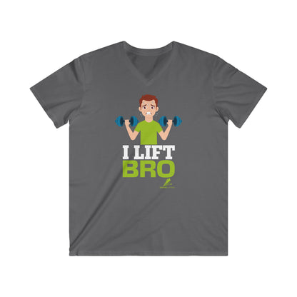 'I Lift Bro' - Men's Fitted V-Neck Short Sleeve Tee