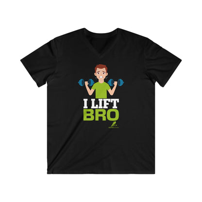 'I Lift Bro' - Men's Fitted V-Neck Short Sleeve Tee