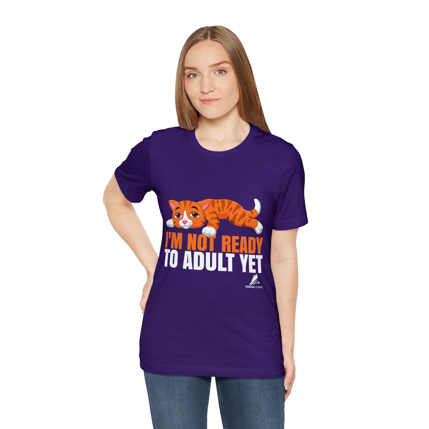 'Not Ready to Adult Yet Cat' Unisex Jersey Short Sleeve Tee