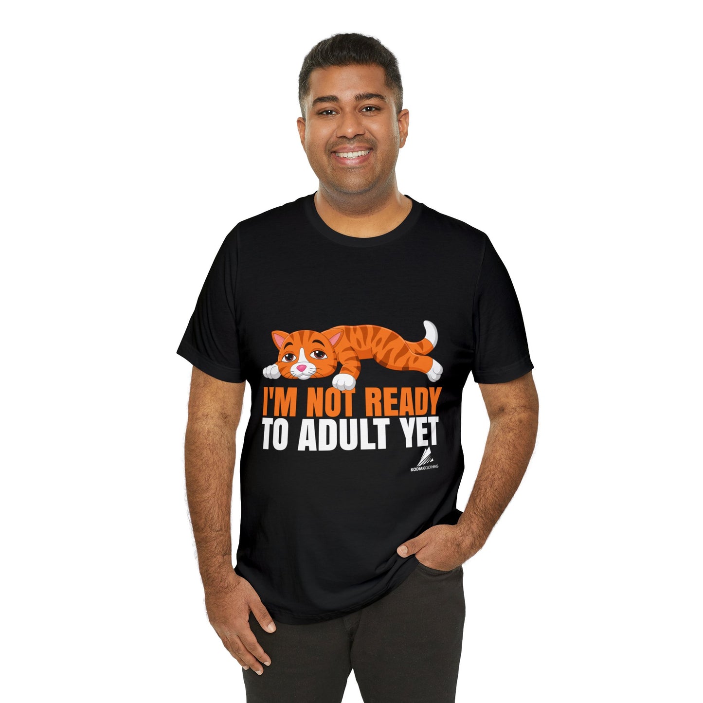 'Not Ready to Adult Yet Cat' Unisex Jersey Short Sleeve Tee