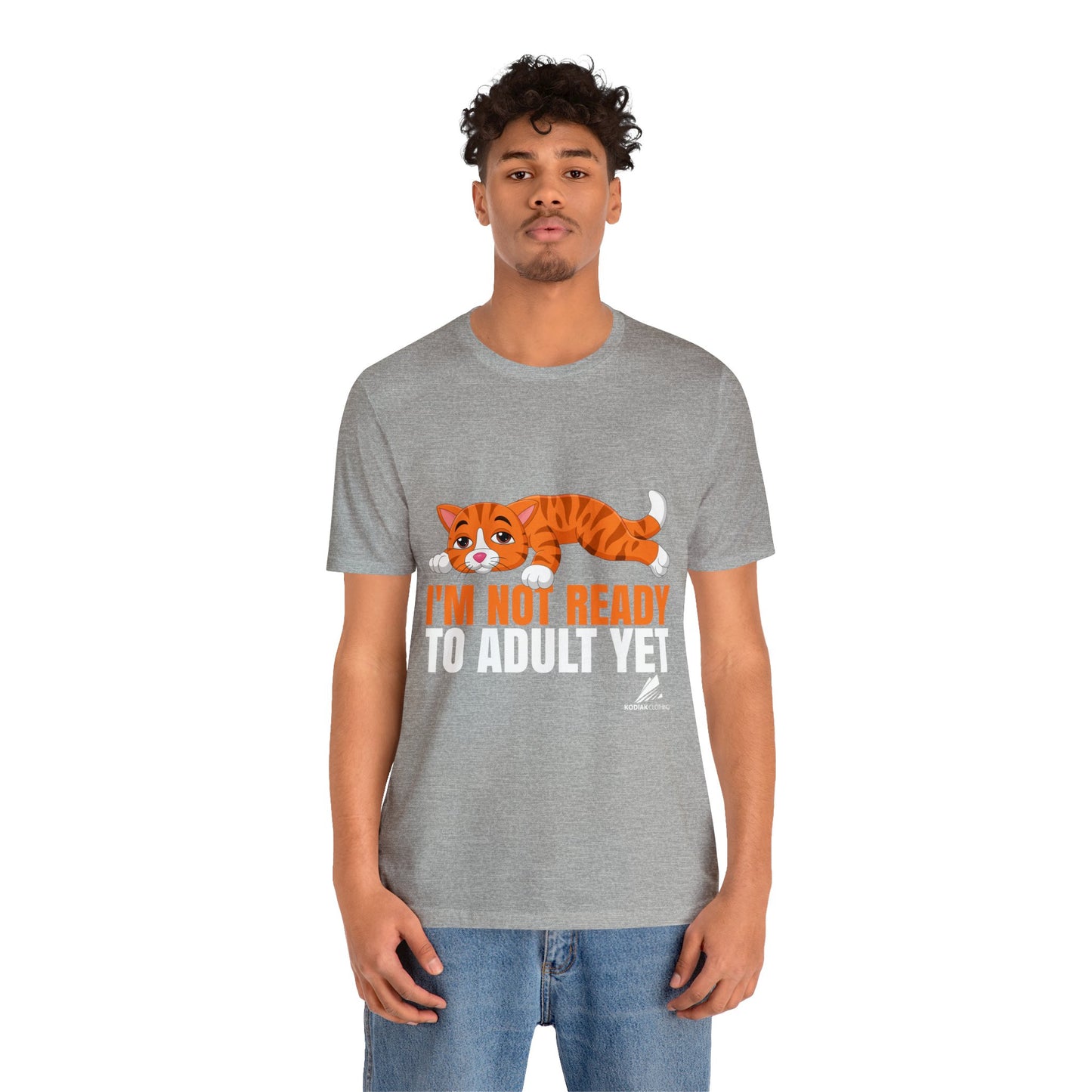 'Not Ready to Adult Yet Cat' Unisex Jersey Short Sleeve Tee