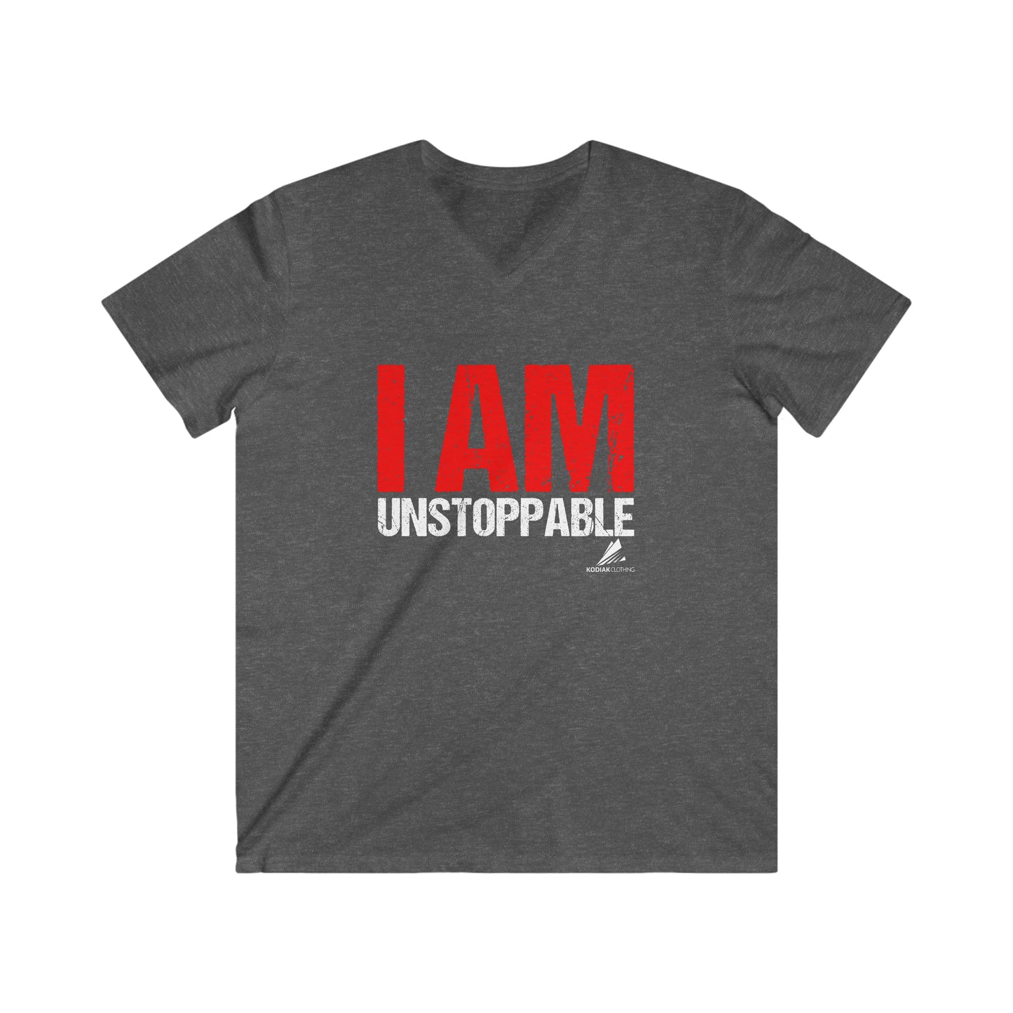 'I Am Unstoppable' Motivational - Men's Fitted V-Neck Short Sleeve Tee