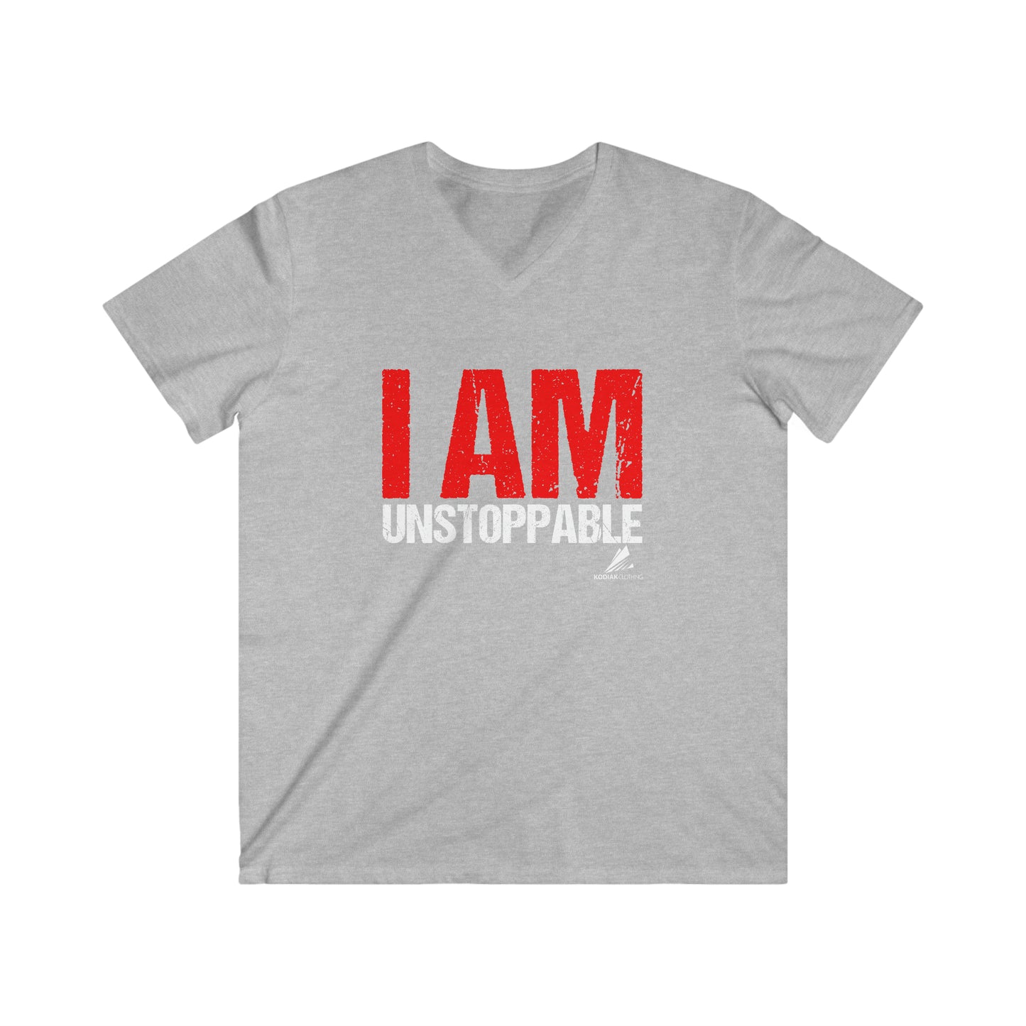 'I Am Unstoppable' Motivational - Men's Fitted V-Neck Short Sleeve Tee