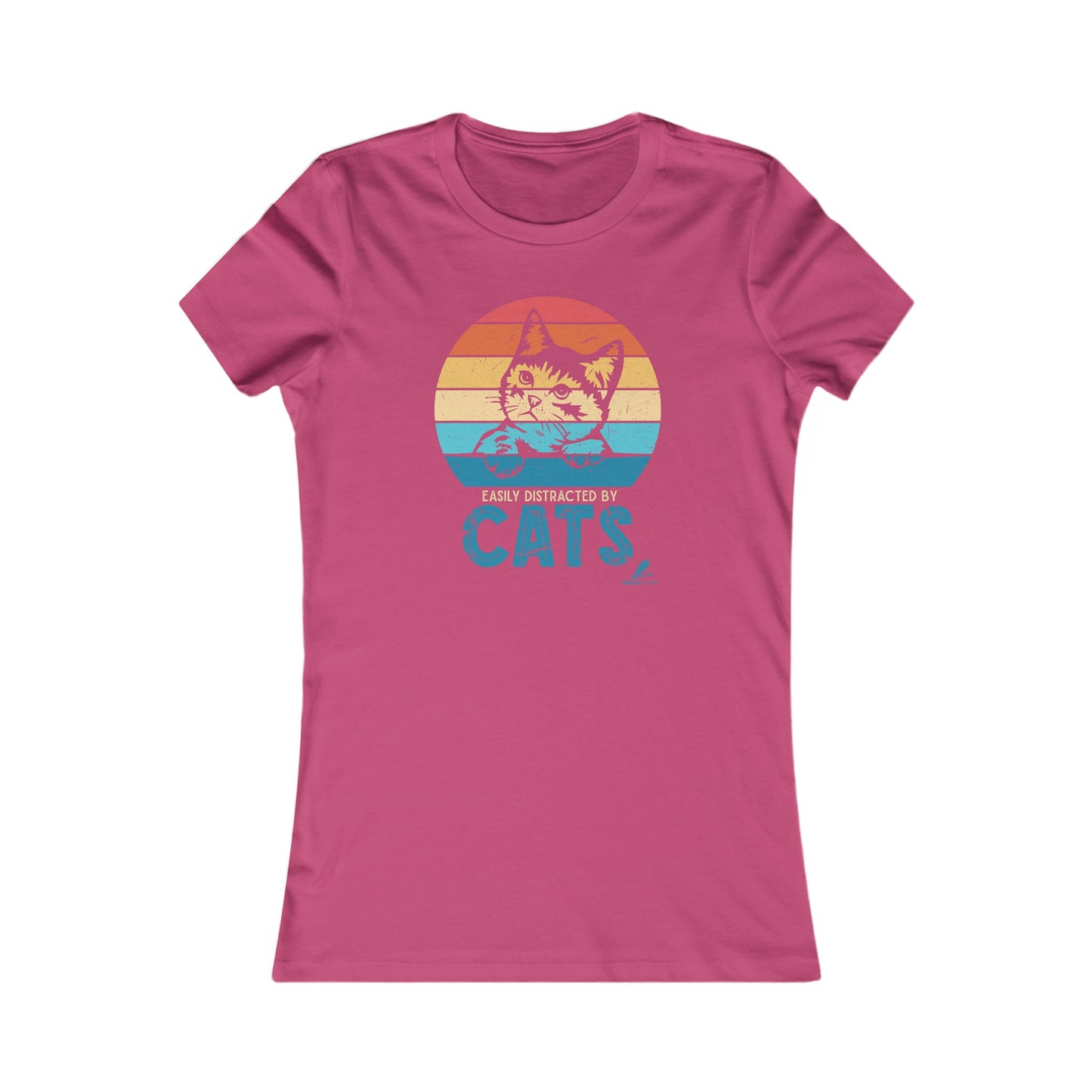 'Easily Distracted By Cats' - Women's Tee