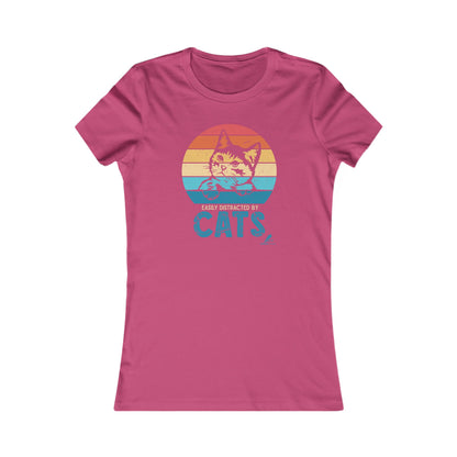 'Easily Distracted By Cats' - Women's Tee