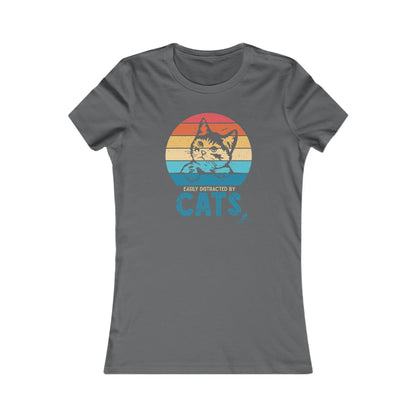 'Easily Distracted By Cats' - Women's Tee