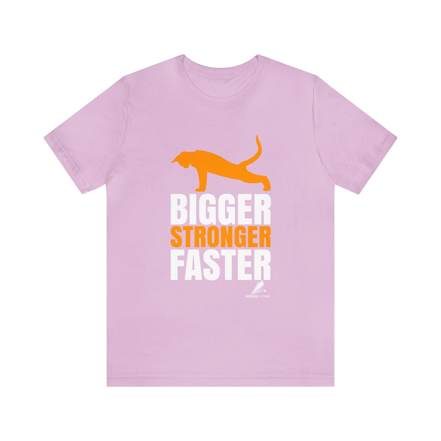 'Gym Cat - Bigger, Stronger, Faster' Unisex Jersey Short Sleeve Tee