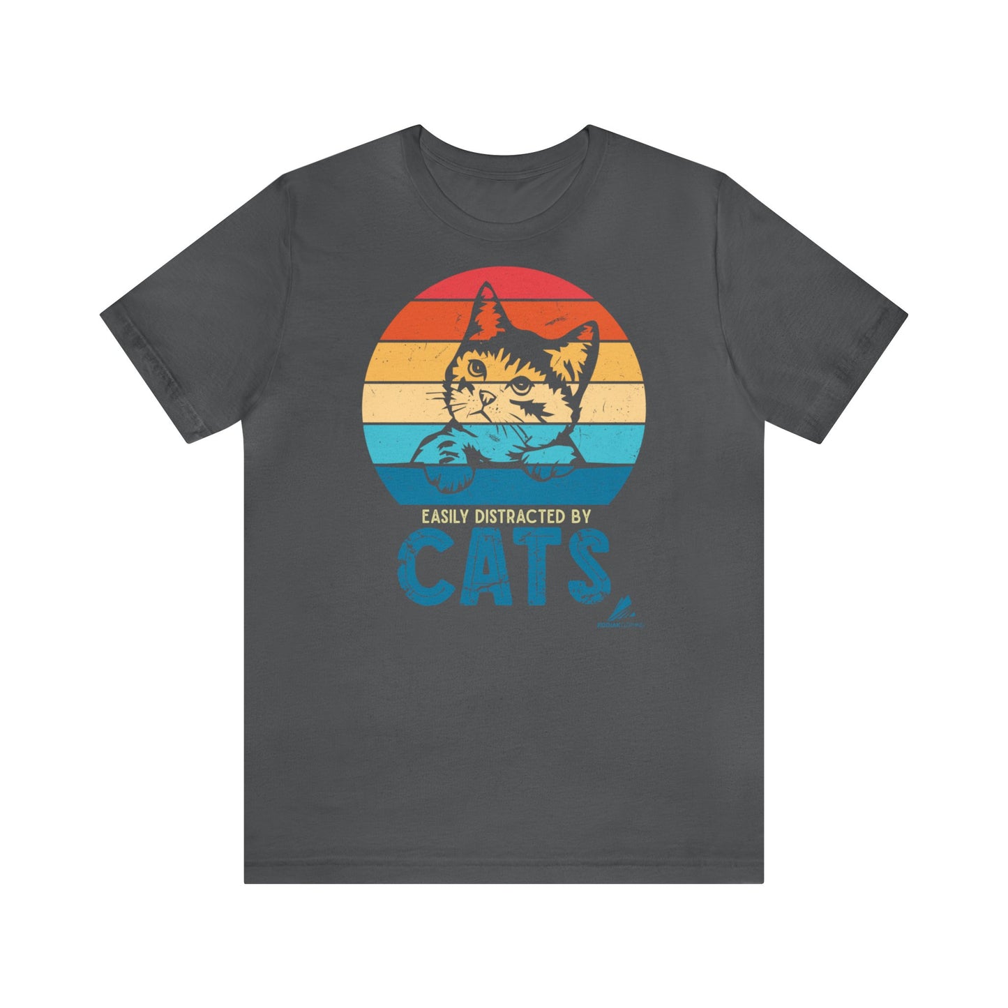 'Easily Distracted By Cats' - Unisex Jersey Short Sleeve Tee