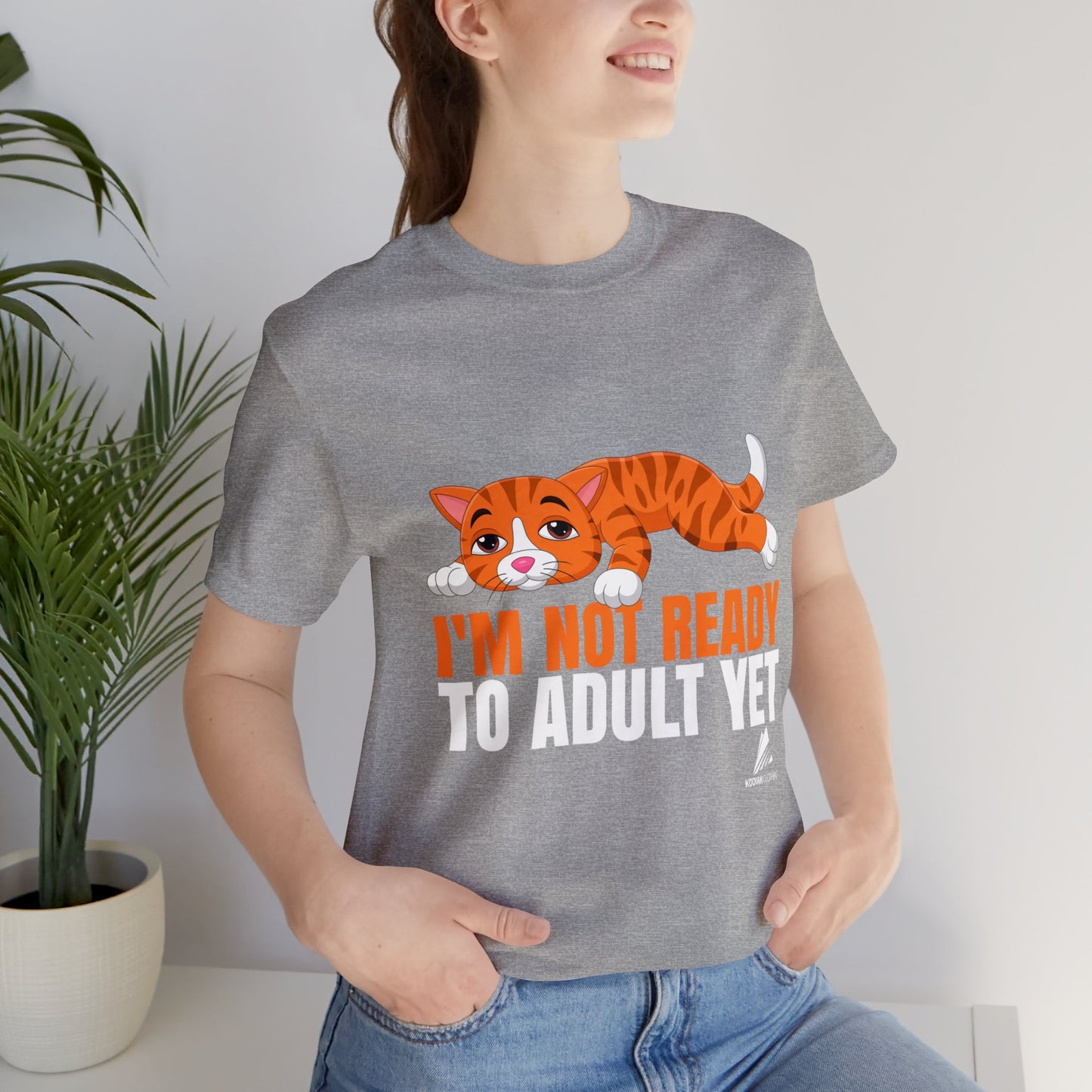 'Not Ready to Adult Yet Cat' Unisex Jersey Short Sleeve Tee