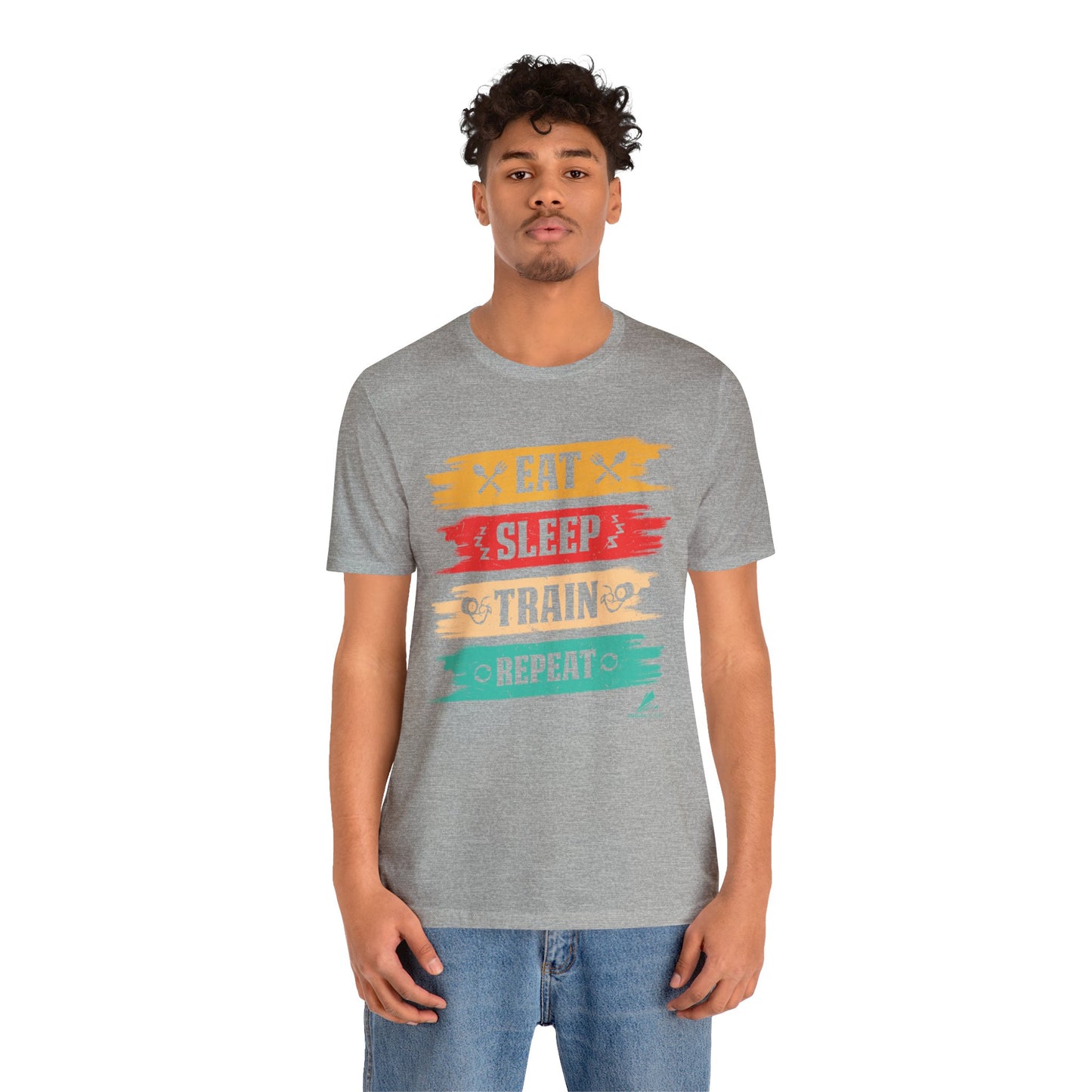 'Eat, Sleep. Train, Repeat' - Unisex Jersey Short Sleeve Tee