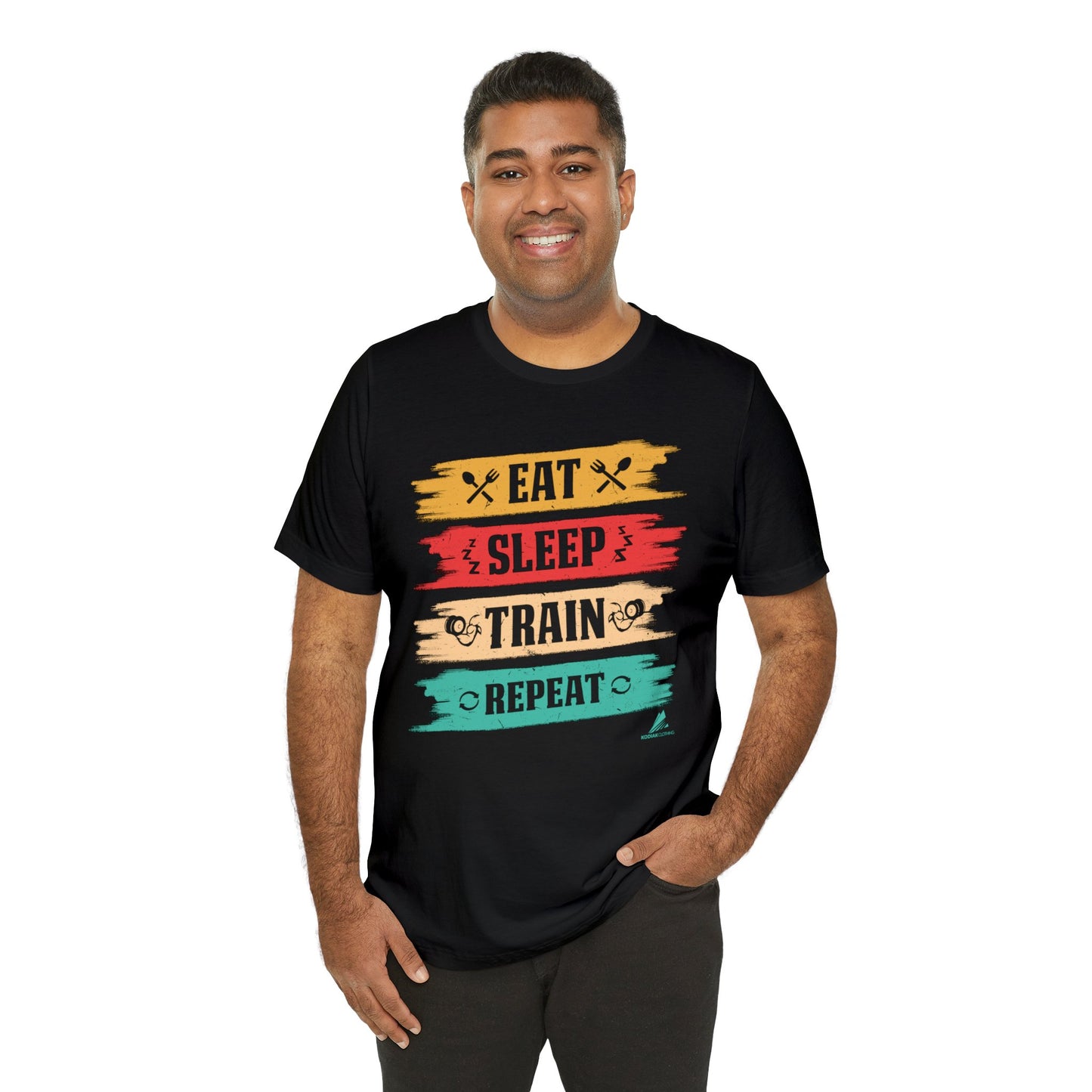 'Eat, Sleep. Train, Repeat' - Unisex Jersey Short Sleeve Tee