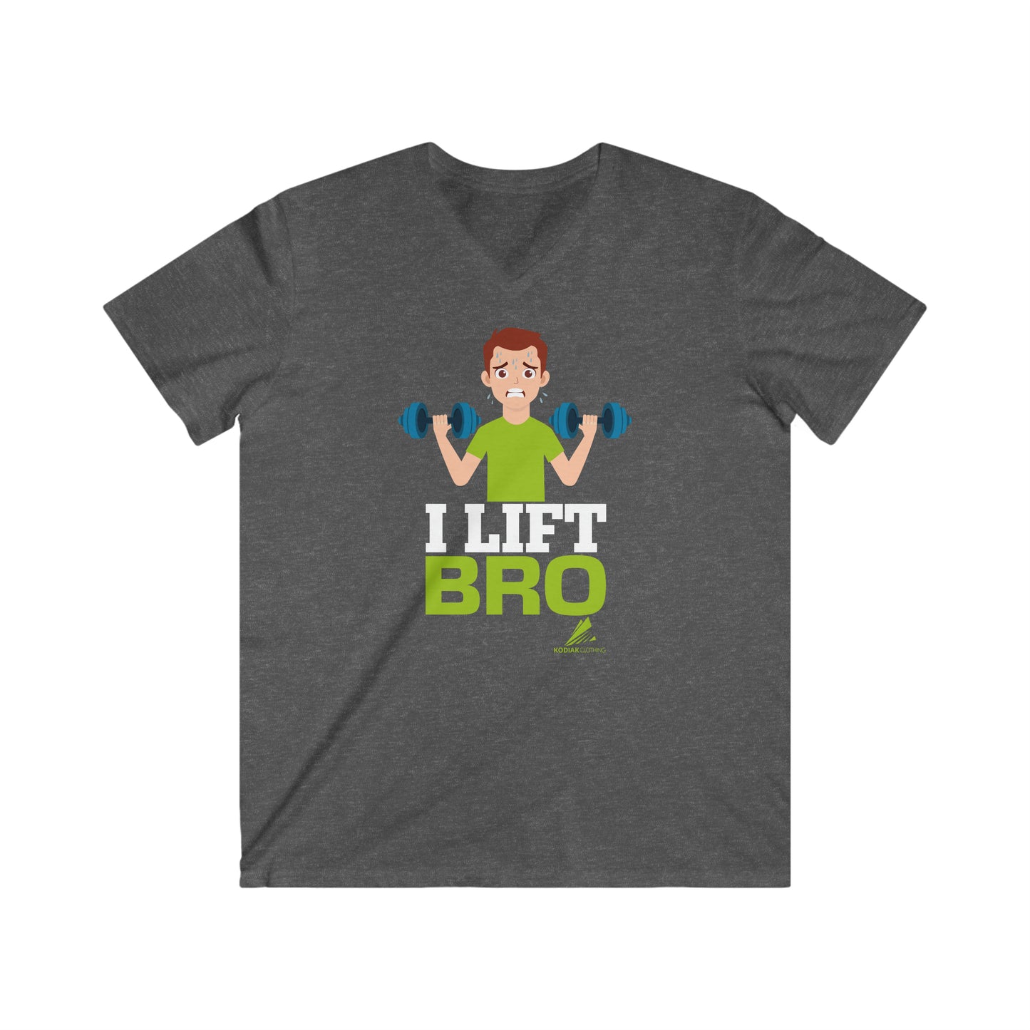 'I Lift Bro' - Men's Fitted V-Neck Short Sleeve Tee