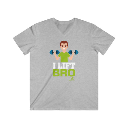 'I Lift Bro' - Men's Fitted V-Neck Short Sleeve Tee