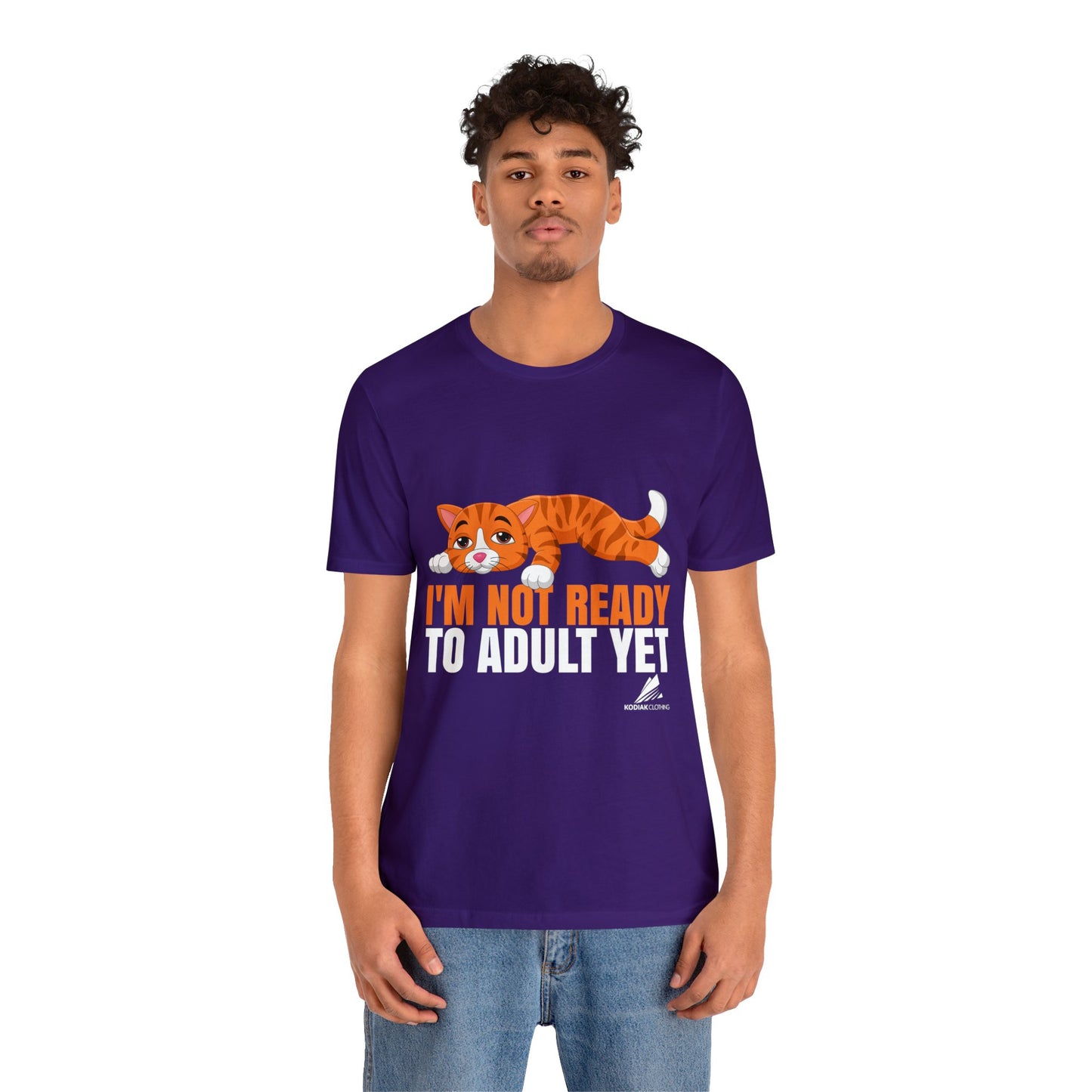 'Not Ready to Adult Yet Cat' Unisex Jersey Short Sleeve Tee