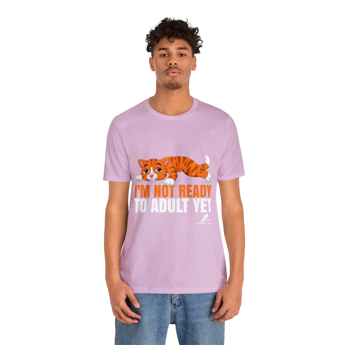 'Not Ready to Adult Yet Cat' Unisex Jersey Short Sleeve Tee