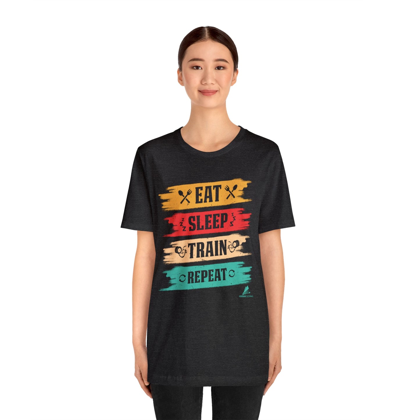 'Eat, Sleep. Train, Repeat' - Unisex Jersey Short Sleeve Tee