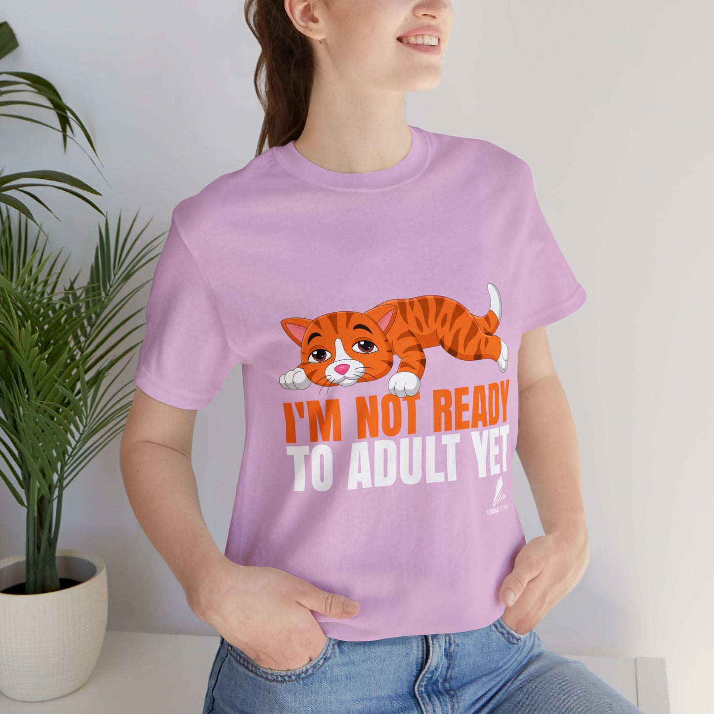 'Not Ready to Adult Yet Cat' Unisex Jersey Short Sleeve Tee