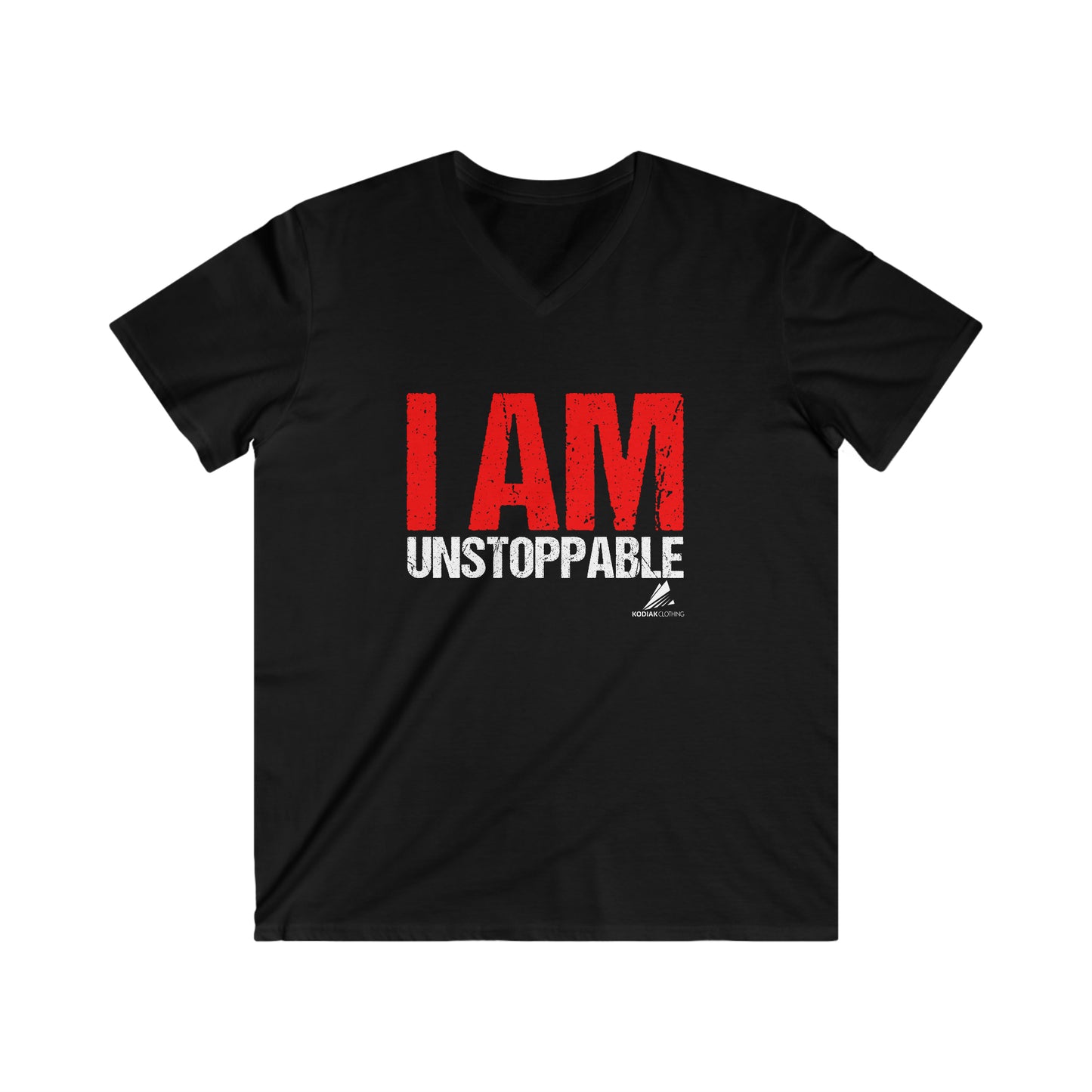 'I Am Unstoppable' Motivational - Men's Fitted V-Neck Short Sleeve Tee