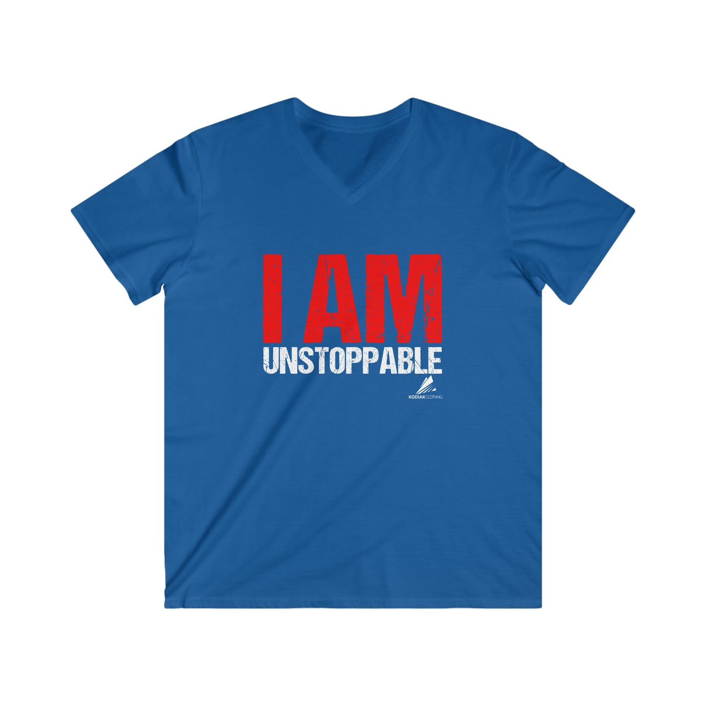 'I Am Unstoppable' Motivational - Men's Fitted V-Neck Short Sleeve Tee