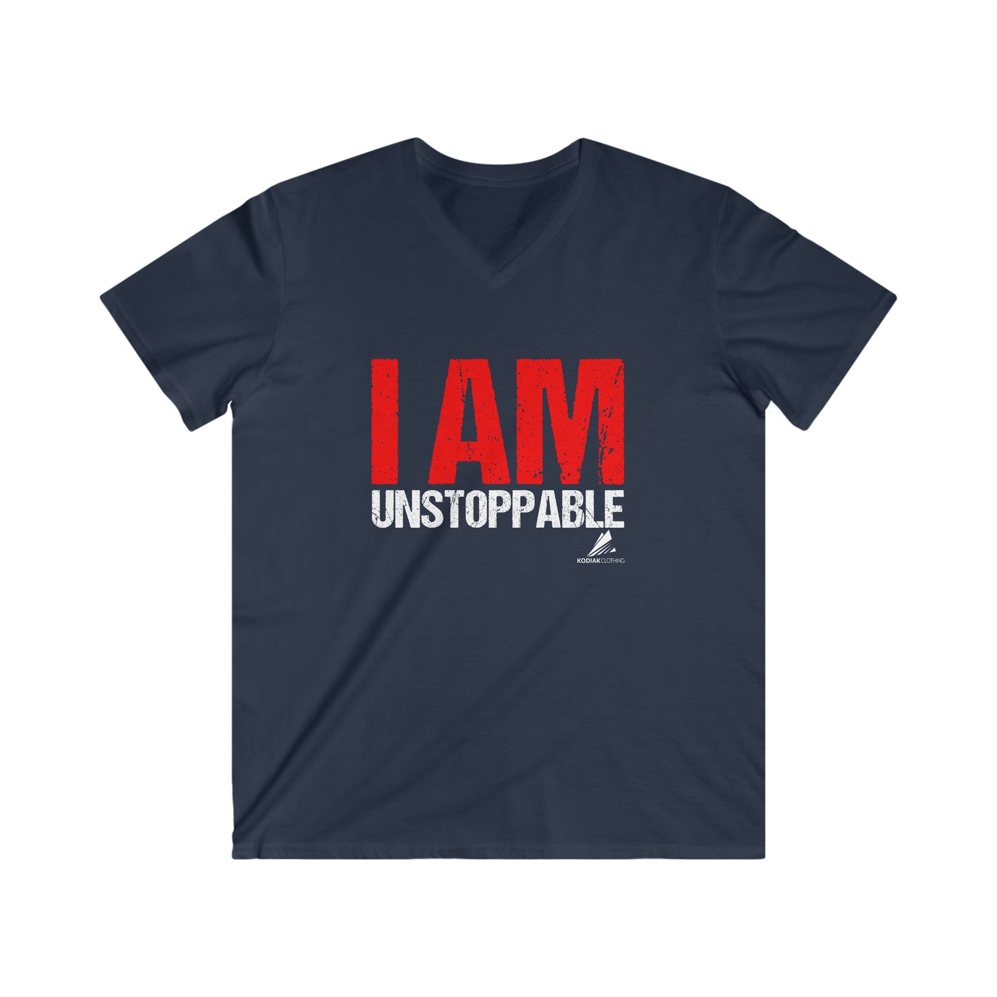 'I Am Unstoppable' Motivational - Men's Fitted V-Neck Short Sleeve Tee