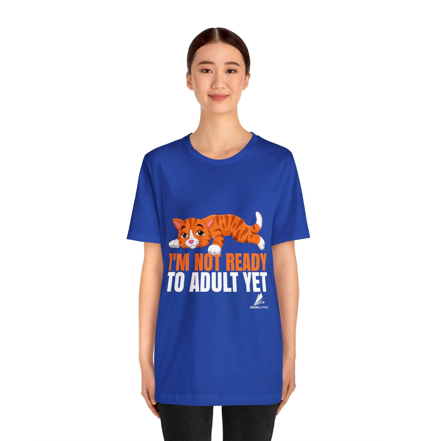 'Not Ready to Adult Yet Cat' Unisex Jersey Short Sleeve Tee