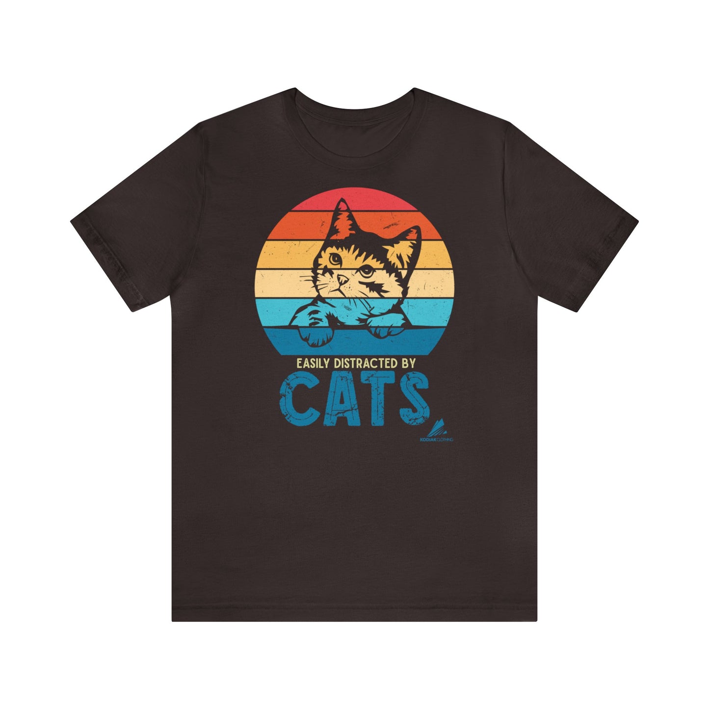 'Easily Distracted By Cats' - Unisex Jersey Short Sleeve Tee